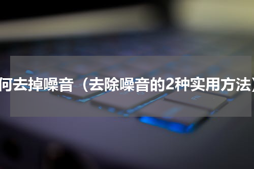 如何去掉噪音（去除噪音的2种实用方法）