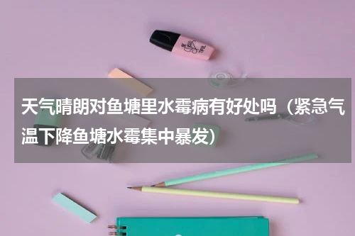 天气晴朗对鱼塘里水霉病有好处吗（紧急气温下降鱼塘水霉集中暴发）