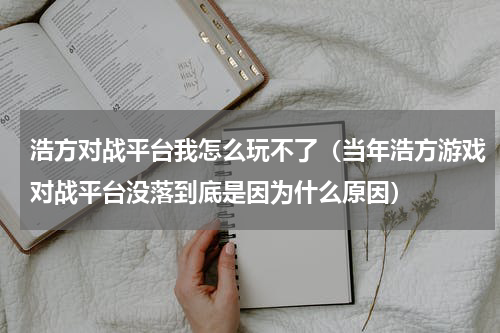浩方对战平台我怎么玩不了（当年浩方游戏对战平台没落到底是因为什么原因）