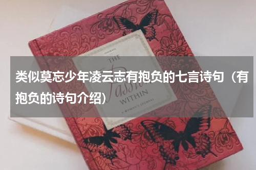 类似莫忘少年凌云志有抱负的七言诗句（有抱负的诗句介绍）