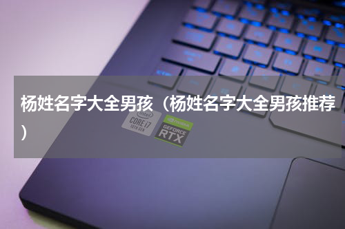 杨姓名字大全男孩（杨姓名字大全男孩推荐）