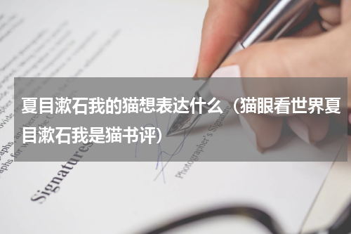 夏目漱石我的猫想表达什么（猫眼看世界夏目漱石我是猫书评）