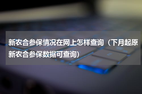 新农合参保情况在网上怎样查询（下月起原新农合参保数据可查询）