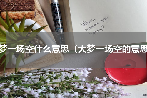 大梦一场空什么意思（大梦一场空的意思）