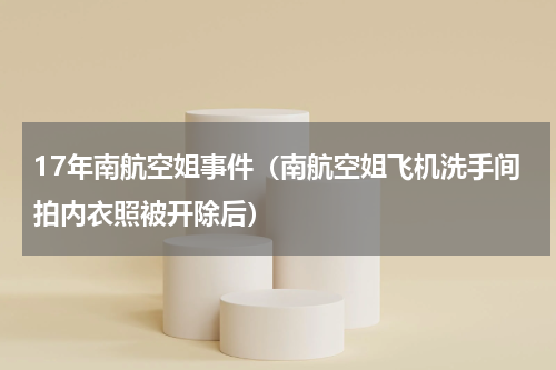17年南航空姐事件（南航空姐飞机洗手间拍内衣照被开除后）