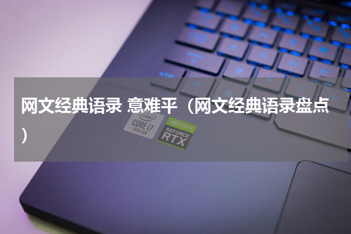 网文经典语录 意难平（网文经典语录盘点）