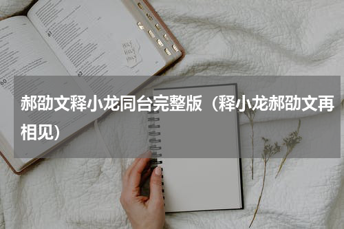 郝劭文释小龙同台完整版（释小龙郝劭文再相见）