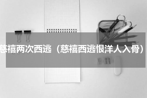 慈禧两次西逃（慈禧西逃恨洋人入骨）