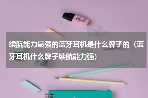 续航能力最强的蓝牙耳机是什么牌子的（蓝牙耳机什么牌子续航能力强）