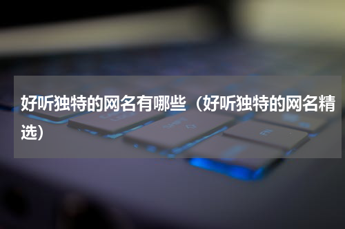好听独特的网名有哪些（好听独特的网名精选）