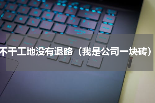 不干工地没有退路（我是公司一块砖）