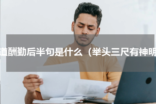 天道酬勤后半句是什么（举头三尺有神明）