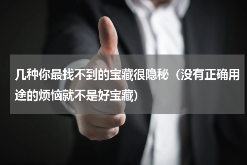 几种你最找不到的宝藏很隐秘（没有正确用途的烦恼就不是好宝藏）