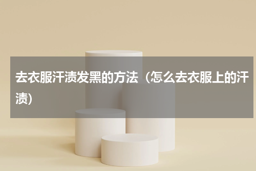 去衣服汗渍发黑的方法（怎么去衣服上的汗渍）
