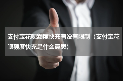 支付宝花呗额度快充有没有限制（支付宝花呗额度快充是什么意思）