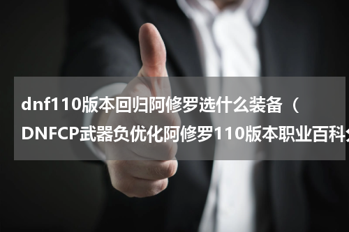 dnf110版本回归阿修罗选什么装备（DNFCP武器负优化阿修罗110版本职业百科分析）