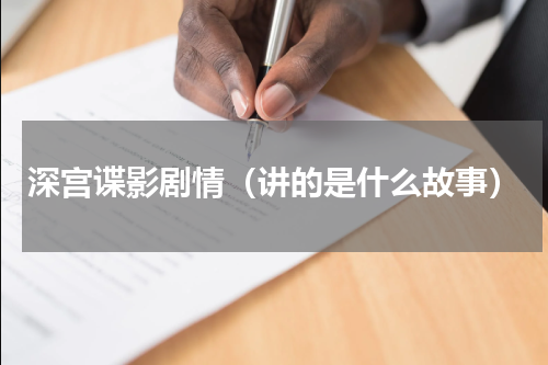 深宫谍影剧情（讲的是什么故事）