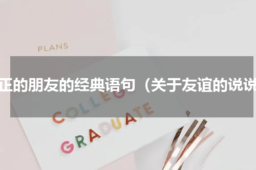 真正的朋友的经典语句（关于友谊的说说）