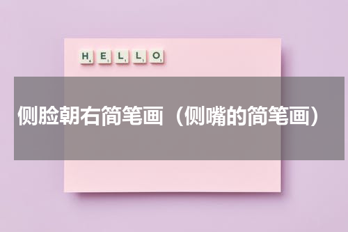 侧脸朝右简笔画（侧嘴的简笔画）