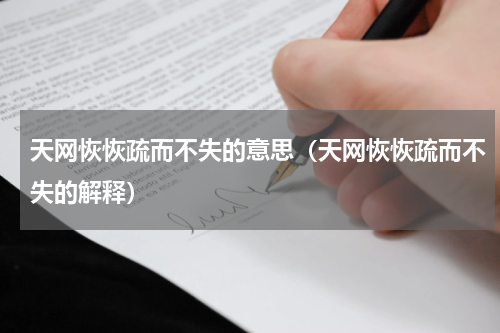 天网恢恢疏而不失的意思（天网恢恢疏而不失的解释）