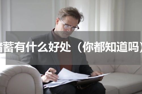 储蓄有什么好处（你都知道吗）