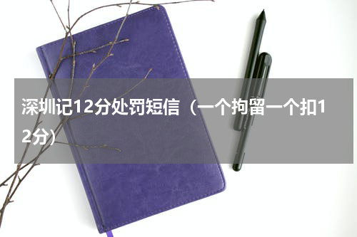 深圳记12分处罚短信（一个拘留一个扣12分）