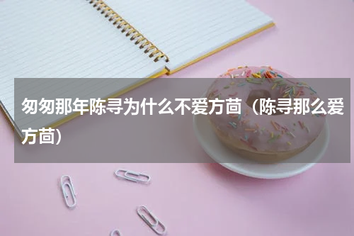 匆匆那年陈寻为什么不爱方茴（陈寻那么爱方茴）