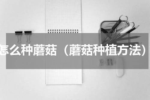 怎么种蘑菇（蘑菇种植方法）