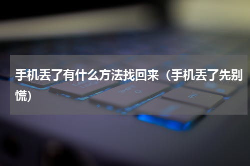手机丢了有什么方法找回来（手机丢了先别慌）