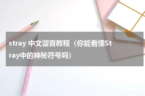 stray 中文谐音教程（你能看懂Stray中的神秘符号吗）