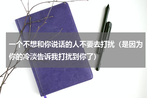 一个不想和你说话的人不要去打扰（是因为你的冷淡告诉我打扰到你了）