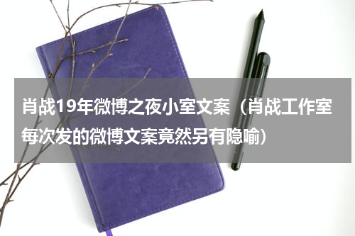 肖战19年微博之夜小室文案（肖战工作室每次发的微博文案竟然另有隐喻）