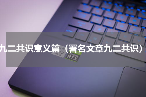 九二共识意义篇（署名文章九二共识）
