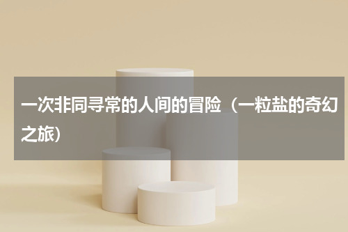 一次非同寻常的人间的冒险（一粒盐的奇幻之旅）