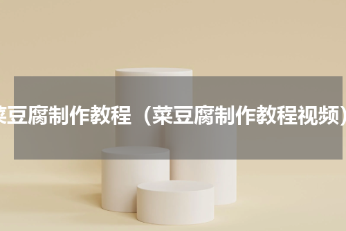 菜豆腐制作教程（菜豆腐制作教程视频）