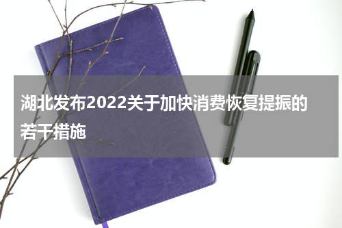 湖北发布2022关于加快消费恢复提振的若干措施