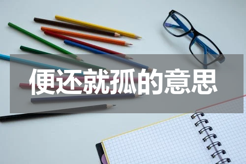 便还就孤的意思