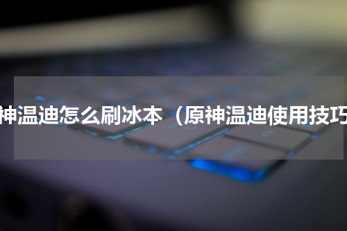 原神温迪怎么刷冰本（原神温迪使用技巧）