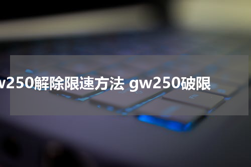 gw250解除限速方法 gw250破限