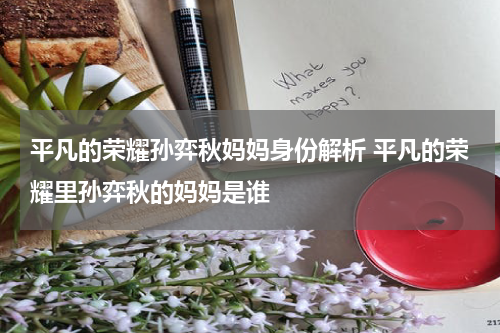 平凡的荣耀孙弈秋妈妈身份解析 平凡的荣耀里孙弈秋的妈妈是谁