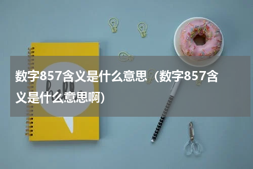 数字857含义是什么意思（数字857含义是什么意思啊）