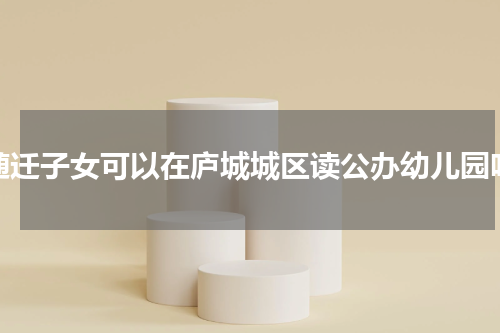 随迁子女可以在庐城城区读公办幼儿园吗