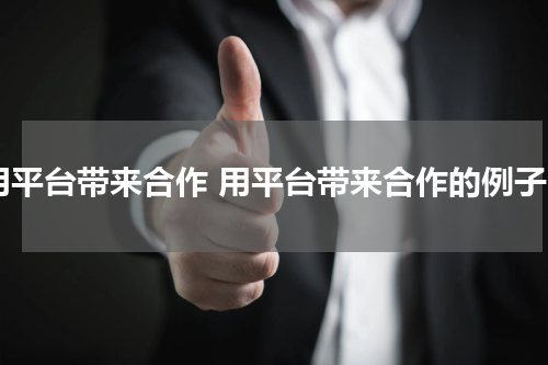 用平台带来合作 用平台带来合作的例子