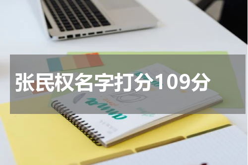 张民权名字打分109分