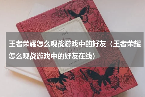 王者荣耀怎么观战游戏中的好友（王者荣耀怎么观战游戏中的好友在线）