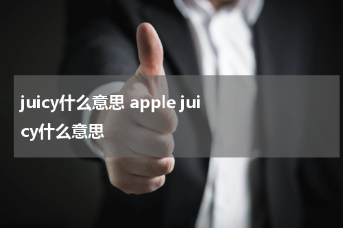juicy什么意思 apple juicy什么意思