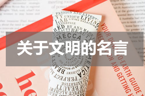 关于文明的名言