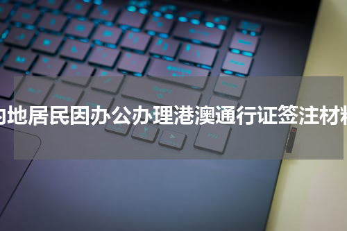 内地居民因办公办理港澳通行证签注材料