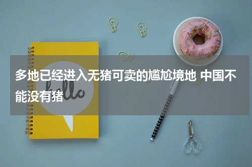 多地已经进入无猪可卖的尴尬境地 中国不能没有猪