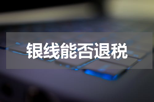 银线能否退税